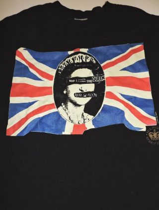 Sex Pistols God Save The Queen T Shirt Xl Johnny Rotten Pil Sid Vicious Vtg