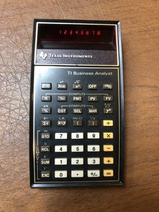 Texas Instruments TI Business Analyst Electronic Calculator W/Case & Instruction 2