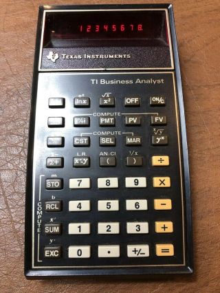 Texas Instruments TI Business Analyst Electronic Calculator W/Case & Instruction 4