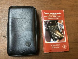 Texas Instruments TI Business Analyst Electronic Calculator W/Case & Instruction 6