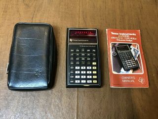 Texas Instruments TI Business Analyst Electronic Calculator W/Case & Instruction 8