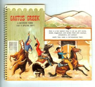 Vintage Hallmark Pop - Up Card,  Cactus Creek,  Western Town,
