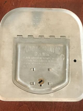 Vintage Add - O - Matic Counting Change Bank First Security Bank - 5
