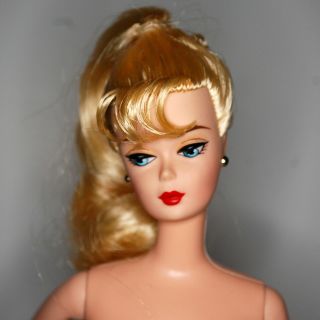 Barbie Nude Doll Vintage Face Bowling Champ Sausage Curl Retro Ooak
