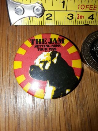 Vintage 1979 30 Mm The Jam Setting Sons 1979 Tour Badge Mods Pin No46