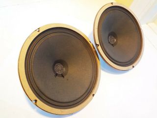 Pair Vintage 10 " 8 Ohm Speakers Motorola Golden Voice 1950s 60 