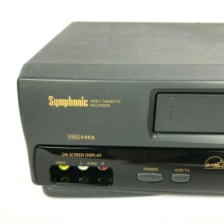 Symphonic VR - 69WF 4 Head Hi Fi 19 Micron VHS Player Recorder No Remote 3