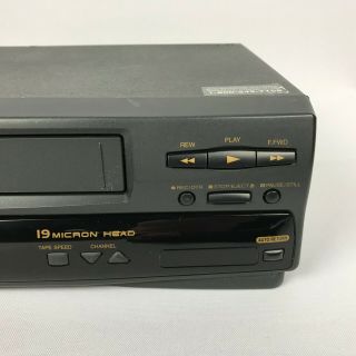Symphonic VR - 69WF 4 Head Hi Fi 19 Micron VHS Player Recorder No Remote 5