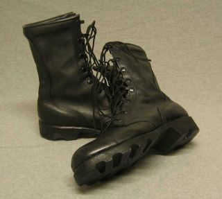 Vintage 1987 Ro Search Black Leather Military Tactical Combat Boots Men 