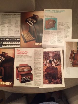 9 Organ Brochures Farfisa Wurlitzer 805 Hammond 2300