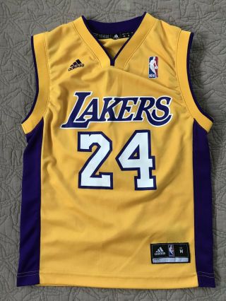 Vintage Adidas Los Angeles Lakers Kobe Bryant Youth Jersey Sz Small S Kids 24