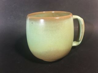 Vintage Frankoma Pottery XL Coffee Mug 4M Prairie Green 3