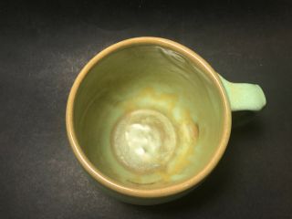 Vintage Frankoma Pottery XL Coffee Mug 4M Prairie Green 4
