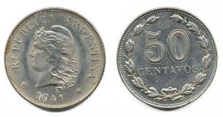 Argentina: 26 Piece Vintage Type Set,  0.  05 - 1 Peso