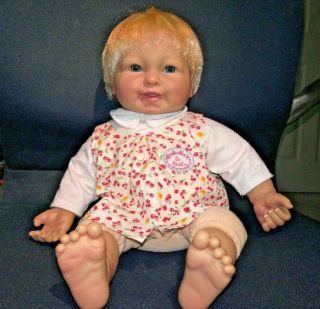 Vtg Baby So Real Collectible 17 " Doll Irwin Toy 2007 Blonde Hair Blue Eyes Euc
