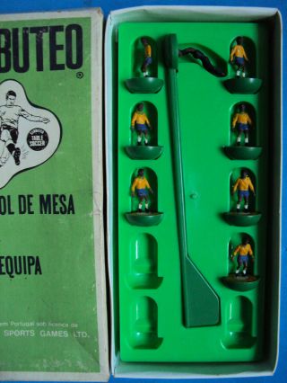 Vintage Subbuteo Team 50 Hybrid Lw Brazil Made In Portugal 70s Box,  7 Spare