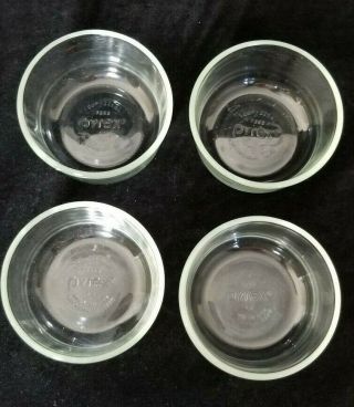 Vintage Pyrex Custard Cups Set Of 4 Clear Glass 7202 Made In Usa 1 Cup