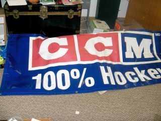 Vintage Ccm The Hockey Company In Store Banner C1990 