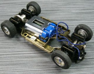 Slot Car Strombecker All Brass Chassis With Motor Complete Vintage 1/32 Scale
