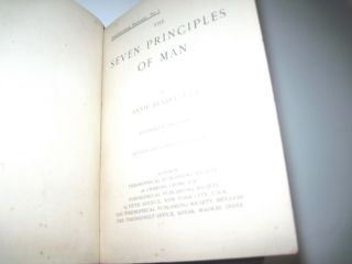 THE SEVEN PRINCIPLES OF MAN BY ANNIE BESANT,  FTS,  15,  000 PRINT 3