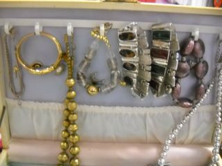 Vintage Jewelry Box full of Jewelry for Resale or for Play Time 2