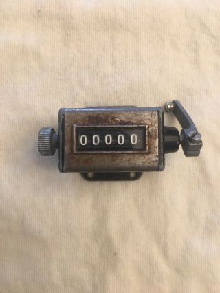Vintage 5 - Digit Mechanical Counter Great