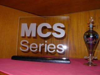 MCS ETCHED GLASS SIGN W/BASE 2