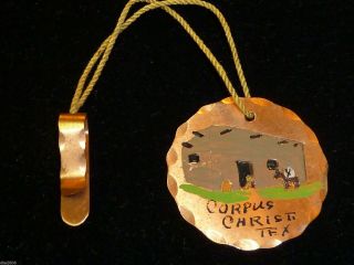 Vintage Copper Handpainted Bookmark Corpus Christi,  Texas