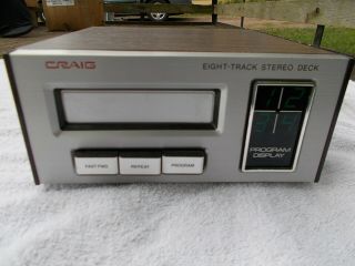 Vintage Craig Eight Track Stereo Deck H240 8 Track Player Lt1