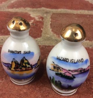 Vintage Salt And Pepper Shakers Wizard Island Crater Lake National Park Souvenir