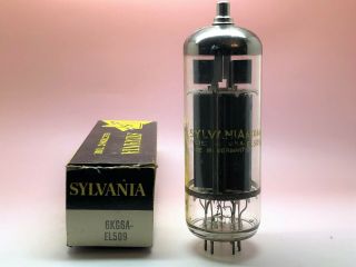 1 X Nos Sylvania Germany El509 6kg6a Beam Power Tube.  Gray Plate,  Top Getter B4