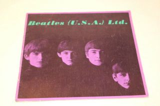 Vintage 1964 Beatles (u.  S.  A) Ltd Tour Book Program W/ Black & White Photos
