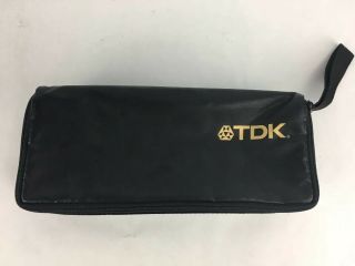 Vintage Tdk Cassette Tape Storage Case,  Holds 15 Tapes In Their Cases