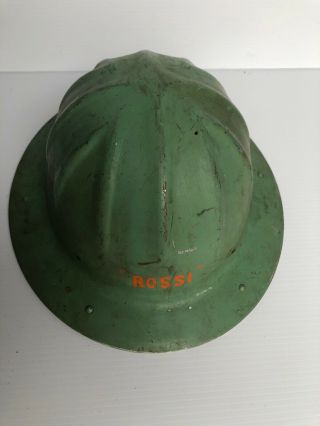 Vintage B.  F.  McDonald Safe - T - Hat Large Hard Hat Aluminum Teal Color 2