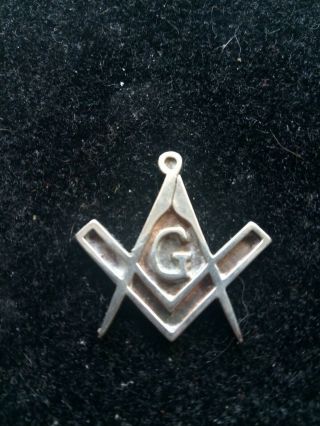 Vintage Masonic Freemason Sterling Silver Shield
