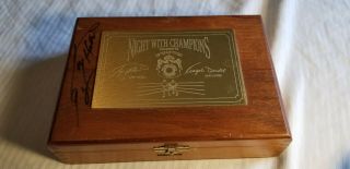Vintage Punch Cigar Box " Night With Champions " Autographed By Larry Holmes &