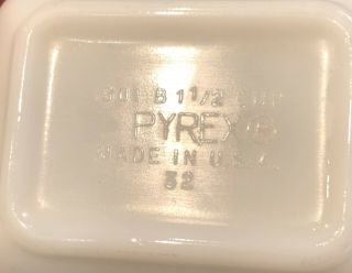 Vintage PYREX Snowflake Blue Garland Refrigerator Dish 501 B 1 - 1/2 Cups 5