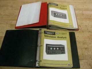 2 Vintage Television Analyst B&k Model 1077 Tv Repair Book Instruction Manuals