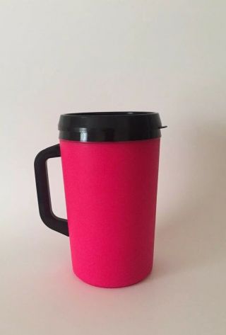Vintage 34 Oz Aladdin Insulated Travel Mug Cup Tumbler Hot Pink With Lid