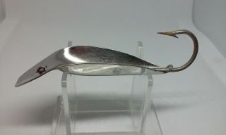 Vintage L&s Mirrospoon 6/0 Silver 3 1/8 " Wiggle Spoon Fishing Lure