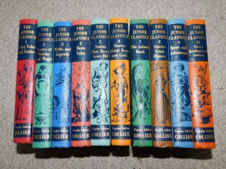 The Collier Junior Classics Shelf Of Books Full Set Of 10 Volumes 1955 Printing