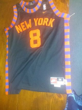 Nba Latrell Spreewell Vintage York Knicks Jersey Nike Men’s Medium Blk