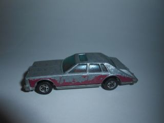 Vtg 1980 Mattel Hot Wheels Grey/maroon Cadillac Seville Blackwall Hong Kong