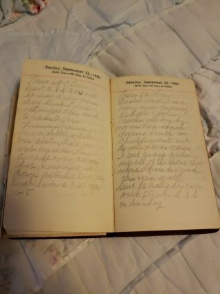 1940 & 1941 Handwritten Diaries Of Phelie S.  Middleton West Chester Pa.  Full 5