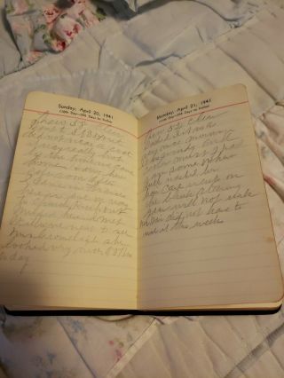 1940 & 1941 Handwritten Diaries Of Phelie S.  Middleton West Chester Pa.  Full 7