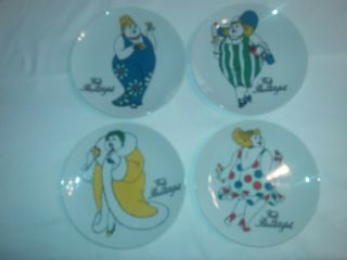 Fitz And Floyd Fat Is 4 Plate Set Vintage 1979 Sweet