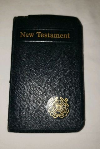1950’s Testament U.  S.  Coast Guard Issue Korean War Era Military Bible