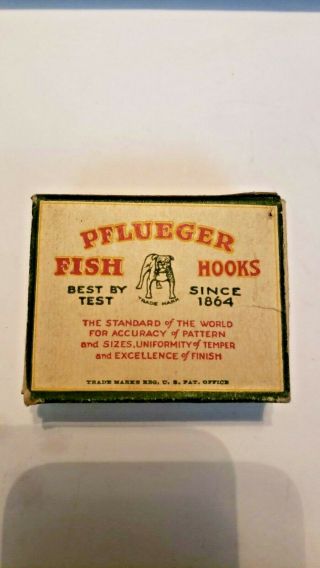Fishing Pflueger Vintage Box Of Kirby Fish Hooks No.  3421