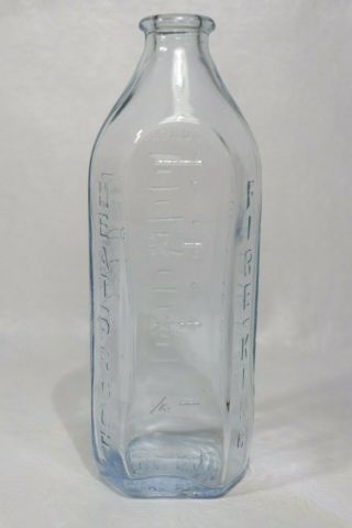 Vintage Hocking Glass - Fire King - Blue Tinted 8 Oz Baby Bottle - Cups / Ounces