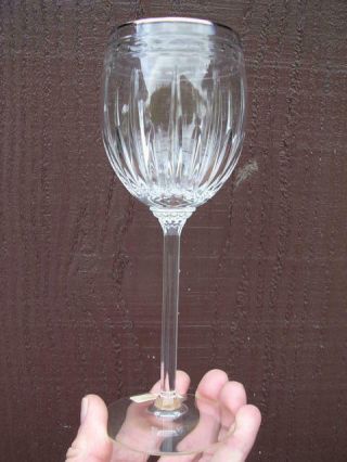 Lenox China 8 1/8 " Vintage Jewel Platinum Wine Glass Crystal $43.  00